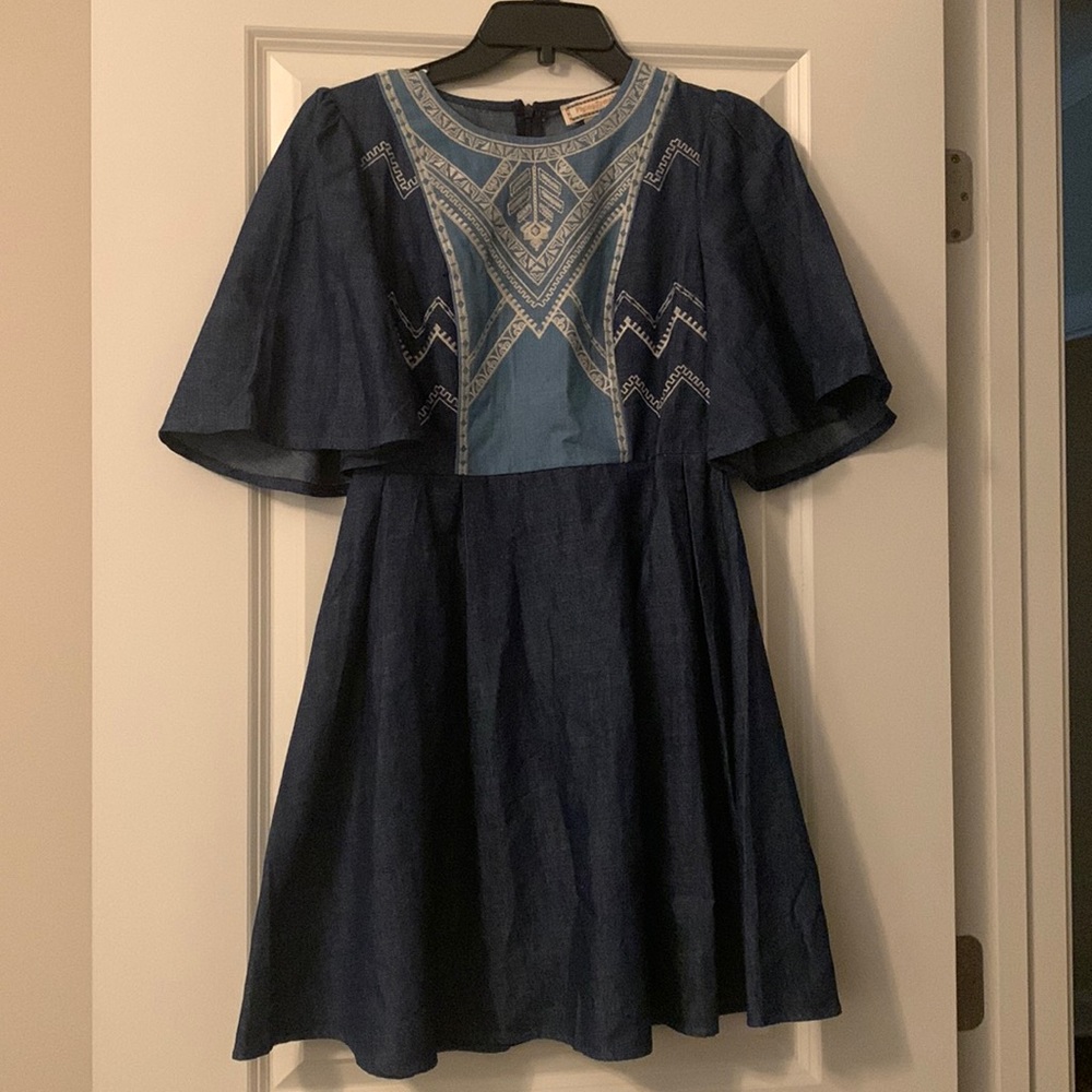 NWT Flying Tomato Denim Aztec Print Fit & Flare Dress. Smoke Free, Pet free home